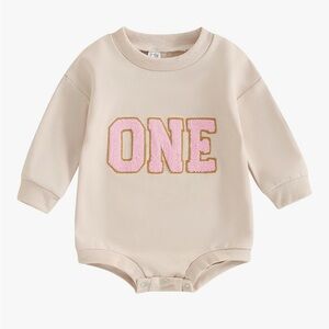 Baby Girl First Birthday Romper